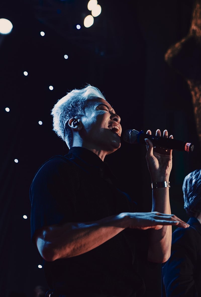 Singer on Stage